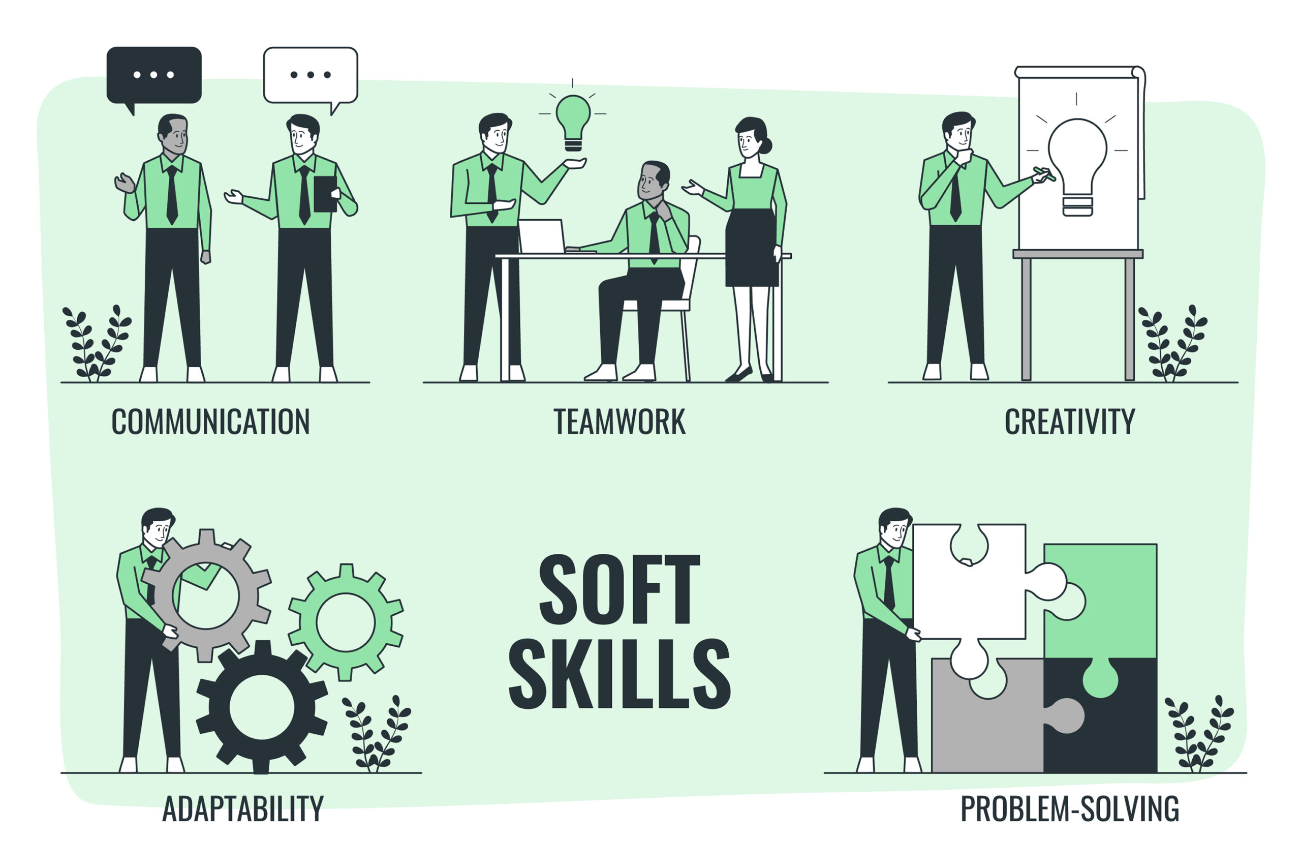 Soft skills concept illustration