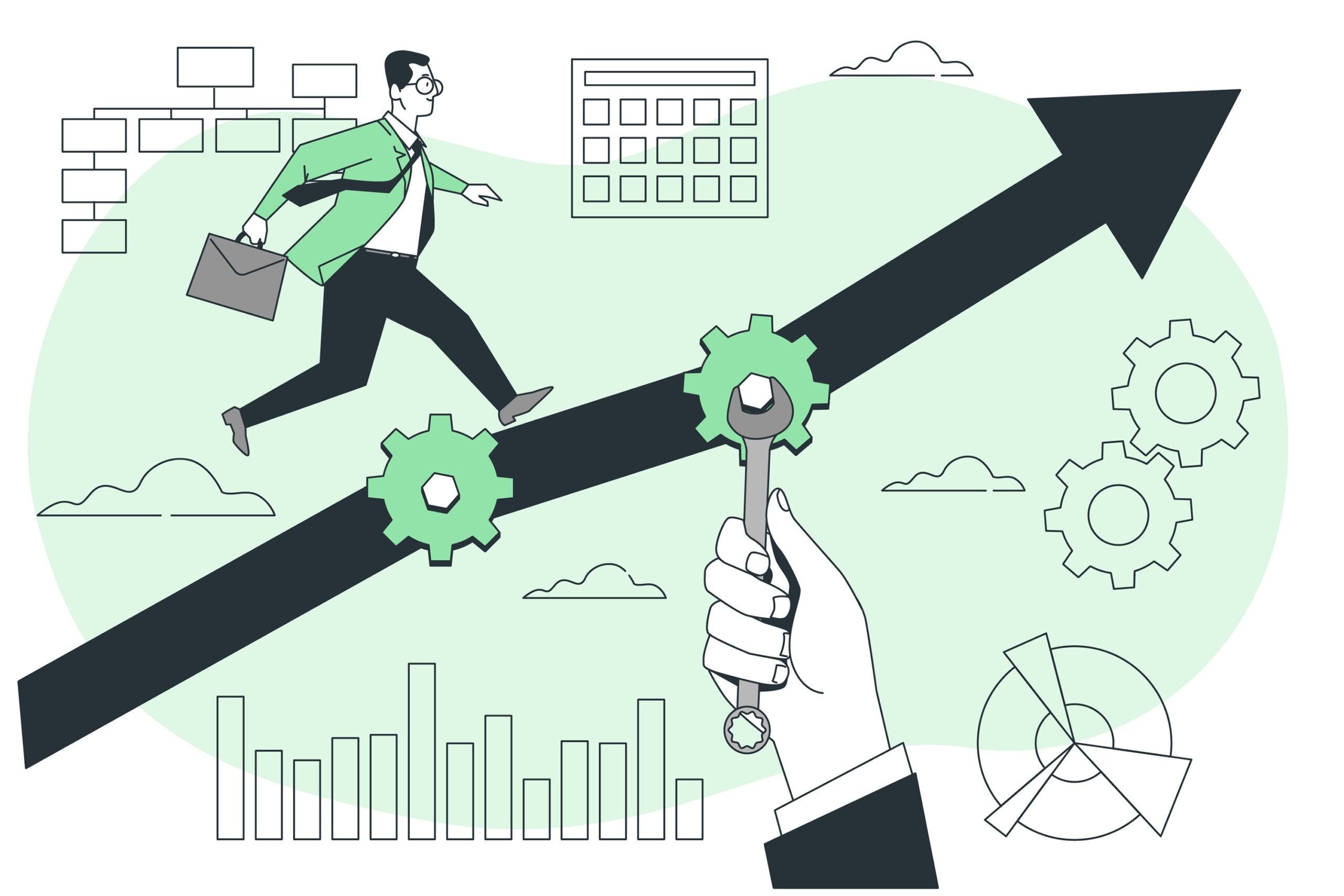 Business support concept illustration