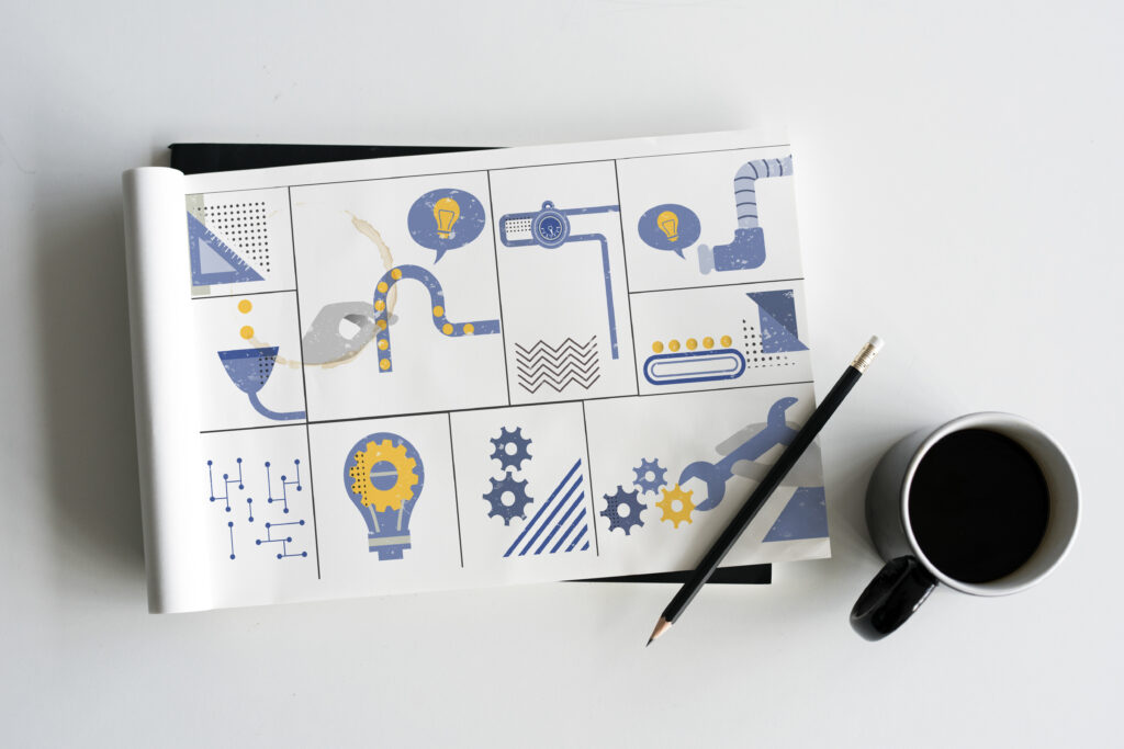 Manufacture Production Industry Ideas Concept sales content creation